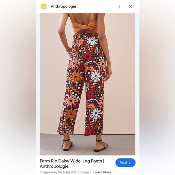 Farm Rio Daisy Wide Leg Pants - Picture 8 of 10